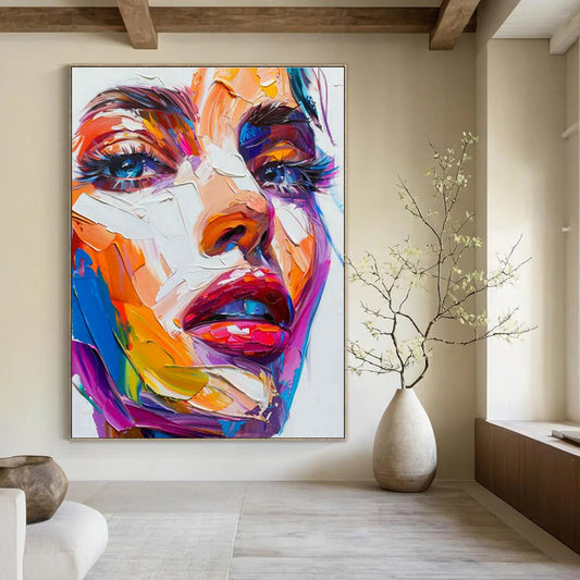 Colorful Portrait Art for Trendy Beauty Salon Waiting Areas DLZ0221
