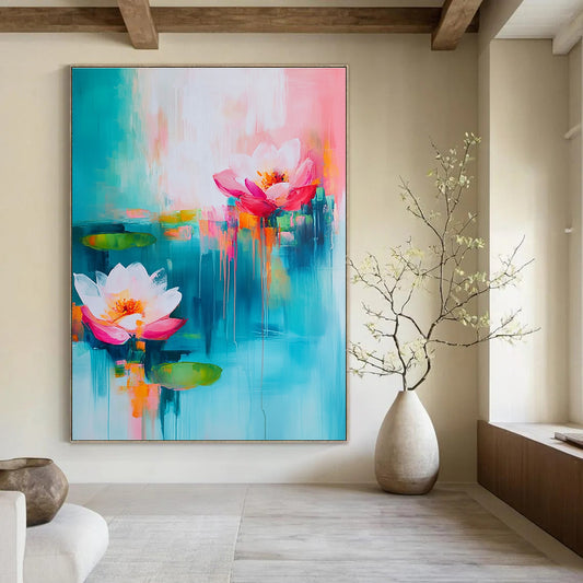 Dreamy Abstract Lotus Art for Spa & Bedroom STSC052