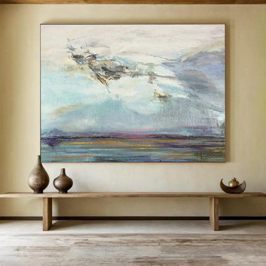 Sea View Abstract Art for Coastal Home Office Studios DLZ2580