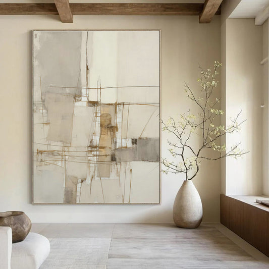 Linear Minimalist Abstract Art for Scandinavian Home & Modern Library DLZ1316