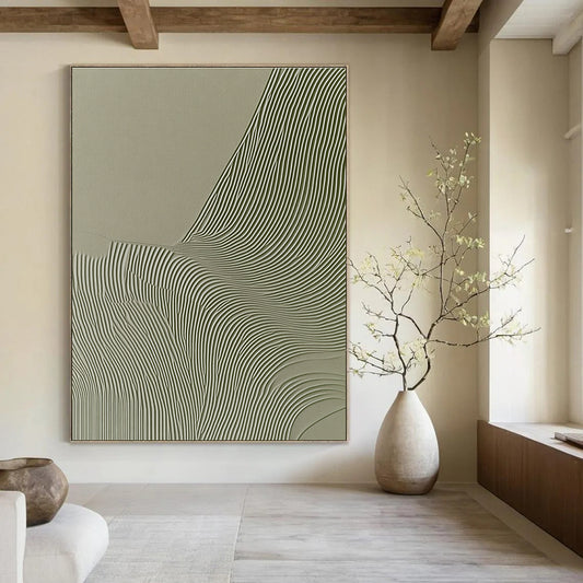 Textured Wave Patterns for Modern Minimalist Living Room & Architectural Design Studio STSC998