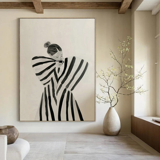 Striped - Cloth Figure Art for Bohemian Studio & Artistic Boutique DLZ0694