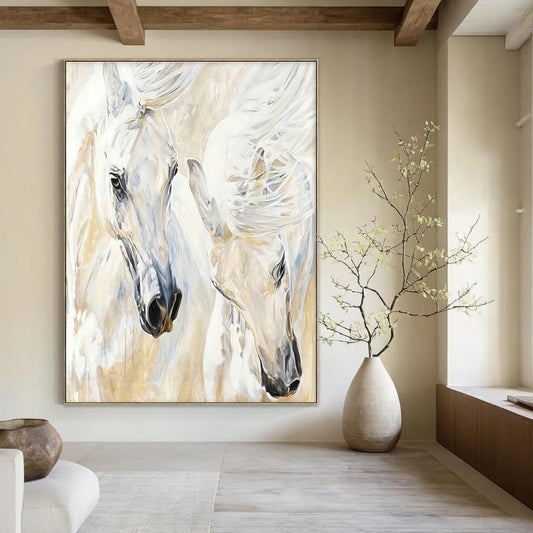 White Horses Grace Art for Equestrian Club & Luxury Home DLZ2341