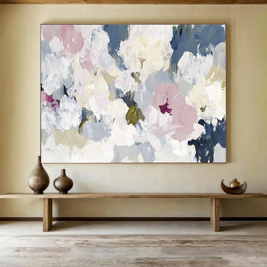 Pastel Floral Abstract Art for Botanical Boutique & Feminine - Themed Café SC049