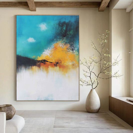 Colorful Abstract Sky and Field for Bohemian Bedroom & Creative Studio STSC643