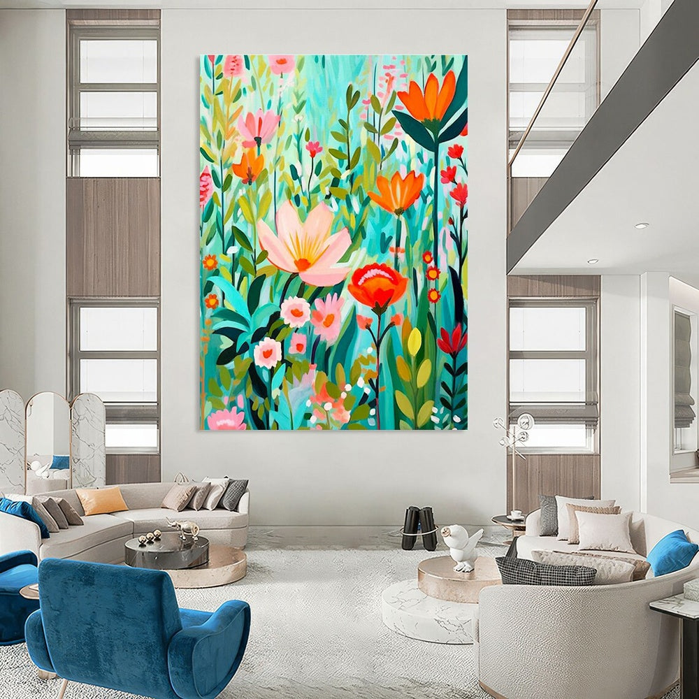 Flat - Style Flower Garden Art for Nursery & Boutique DLZ2295