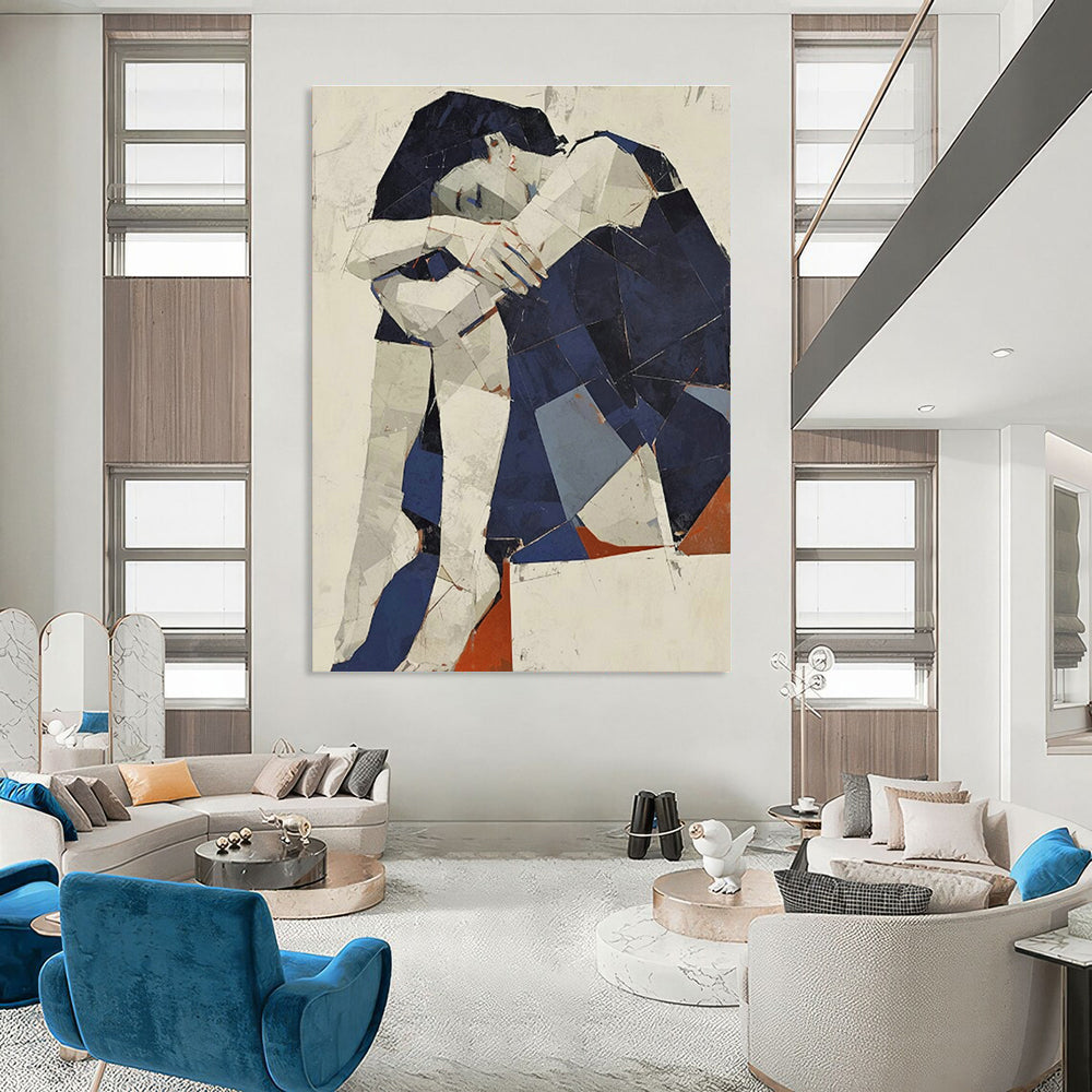 Cubist Figure Art for Studio Apartment & Art - Themed Café DLZ0592