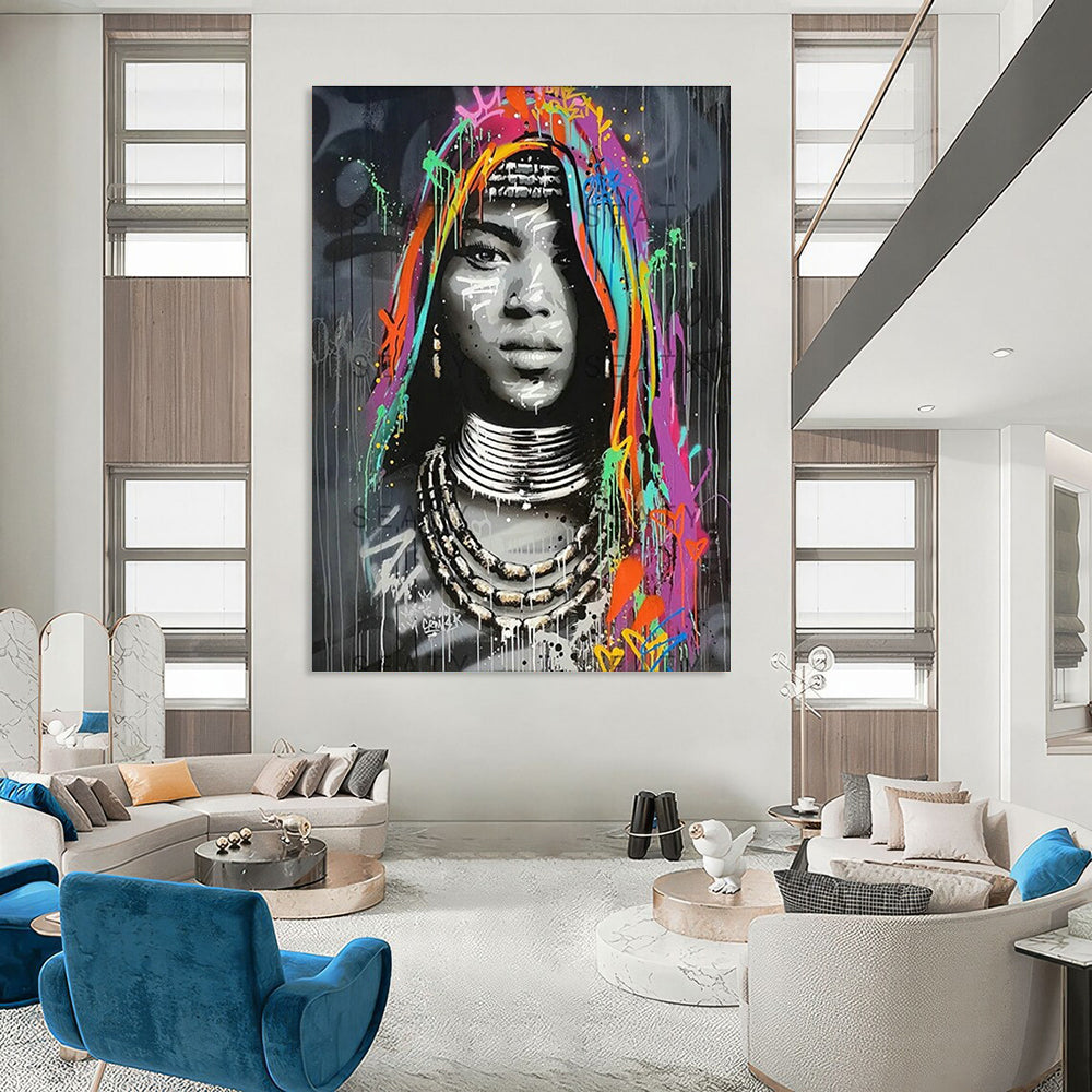 Graffiti - Style Woman Art for Street Art Café & Urban Boutique DLZ2345