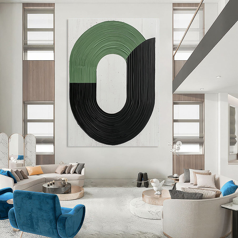 Green and Black Geometric for Modern Office & Minimalist Home STSC1141