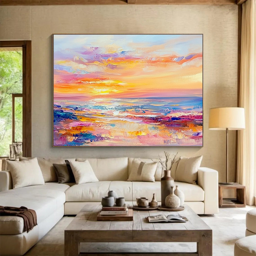 Vivid Ocean Sunset Art for Beach Bar & Art Gallery SC416