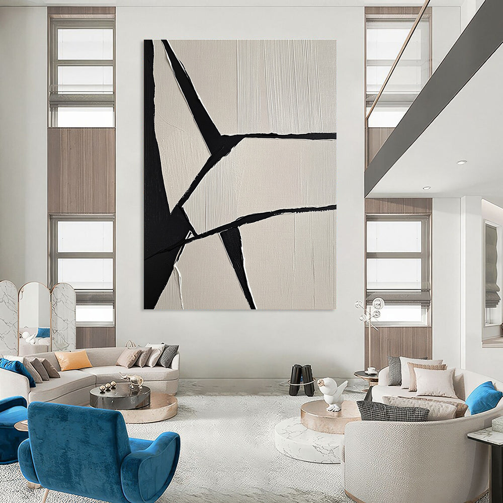 Black and White Geometric for Modern Kitchen & Art Gallery Corridor STSC1247