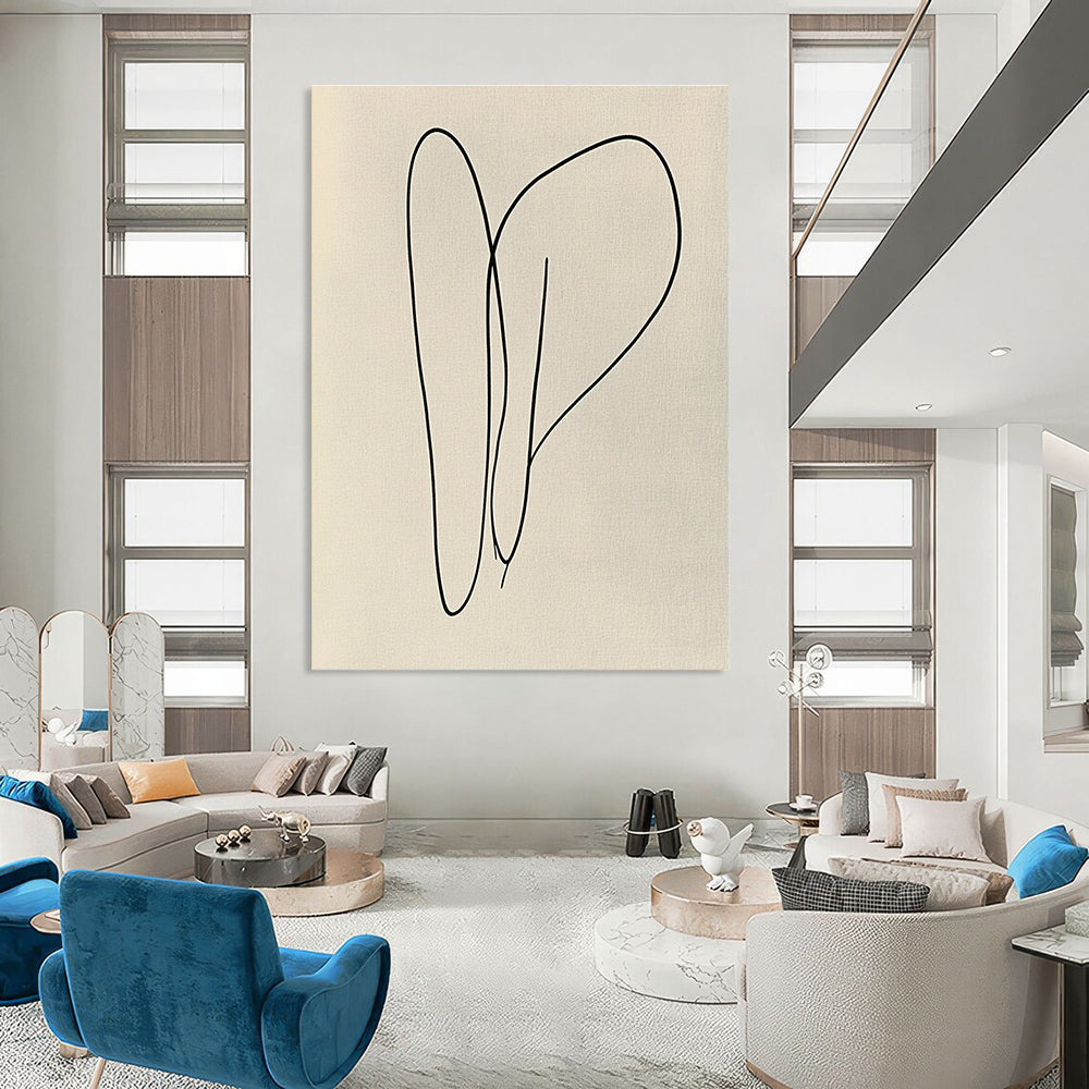 Minimalist Black Line for Contemporary Bedroom & Zen Office STSC1182