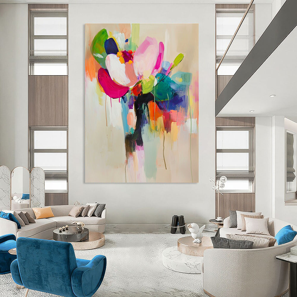 Bold Floral Abstract for Modern Home Office & Art - Loving Bedroom STSC822