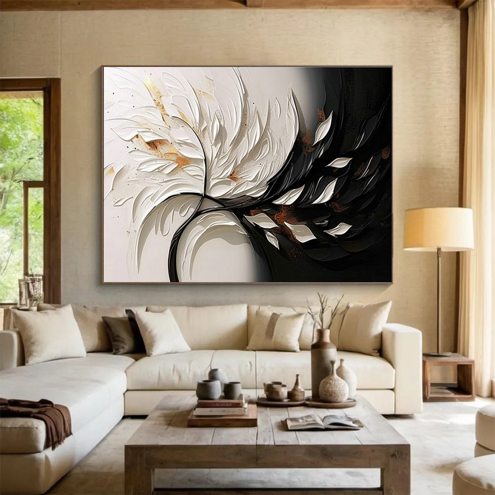 3D Feather - Shaped Art for Glamorous Boutique Dressing Rooms DLZ3130