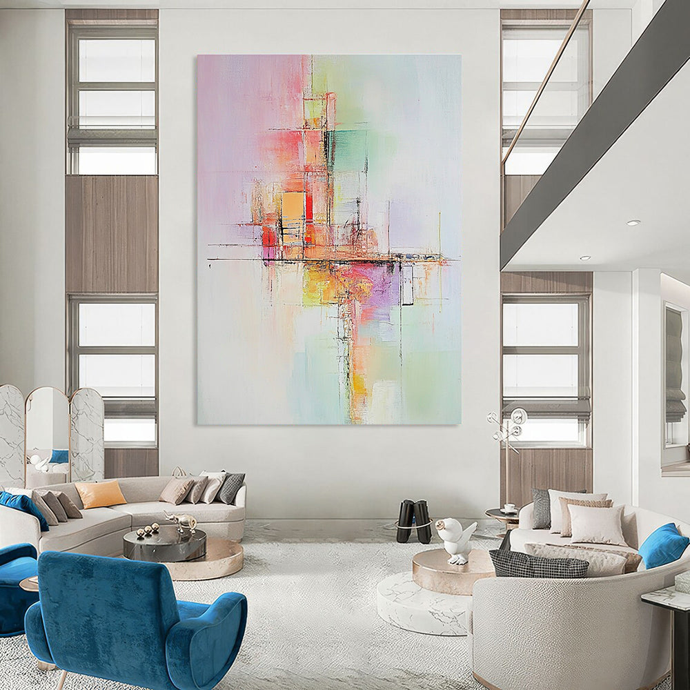 Pastel Geometric Abstract for Bohemian - Style Café & Creative Workshop STSC803
