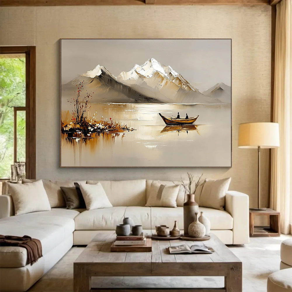 Peaceful Landscape Art for Alpine Chalet & Yoga Retreat SC608