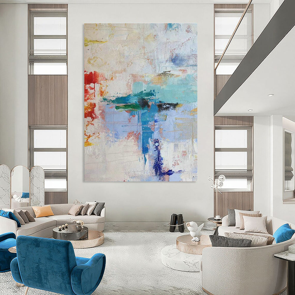 Colorful Brushstrokes Abstract Art for Office & Living Room DLZ0343