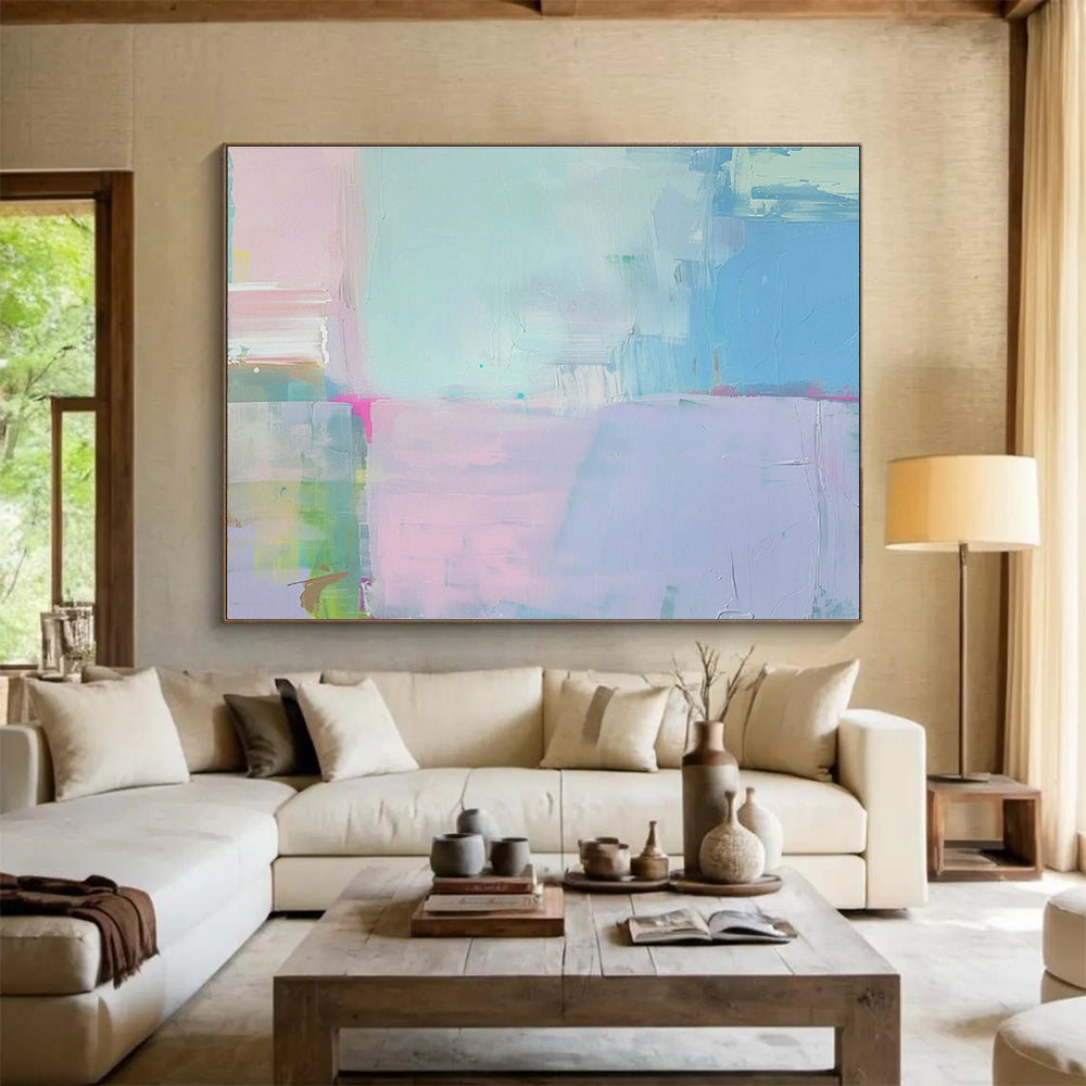 Soft - Color Block Collage Art for Minimalist Nursery DLZ2865