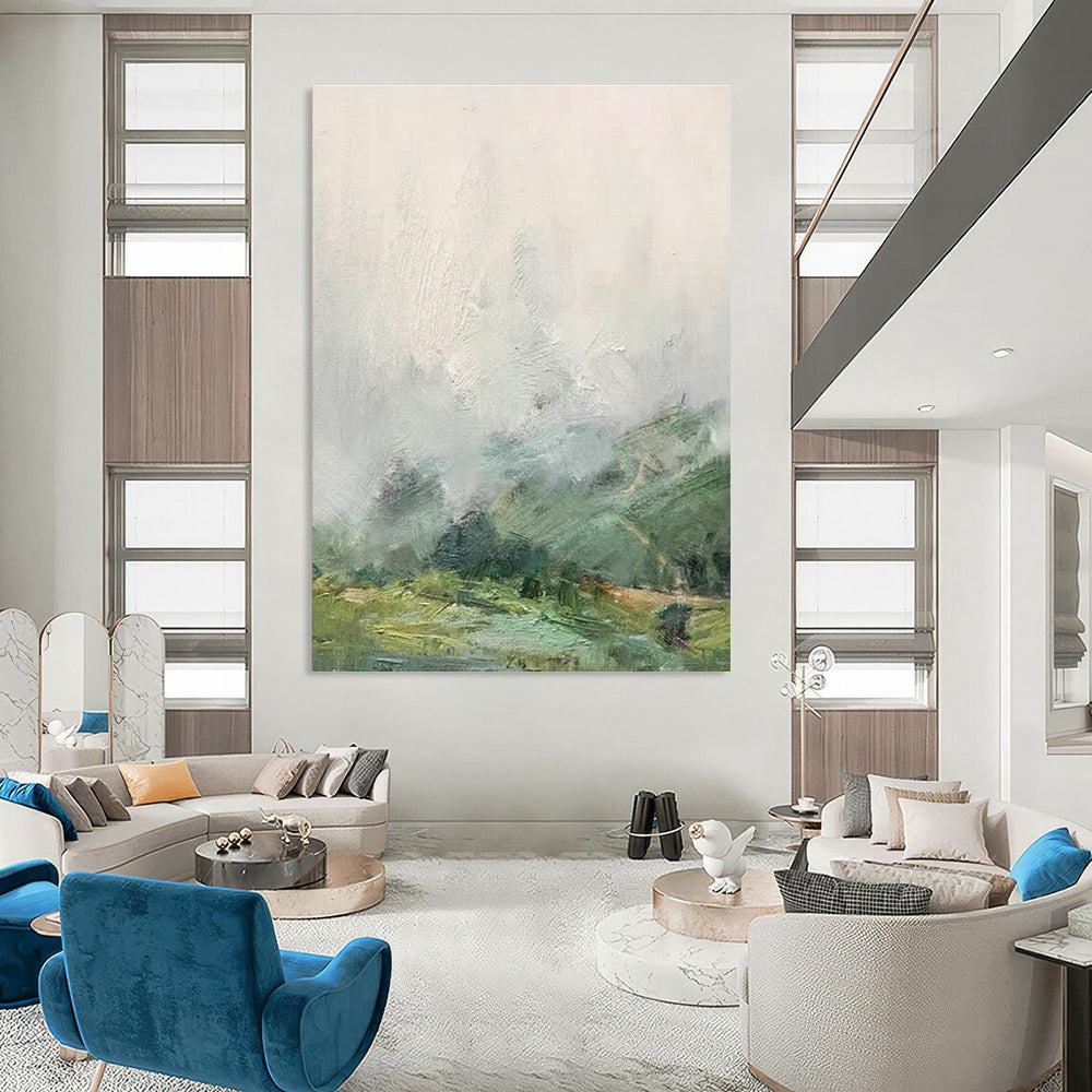 Misty Mountain Landscape Art for Nature - themed Spa & Rustic Cabin DLZ2241