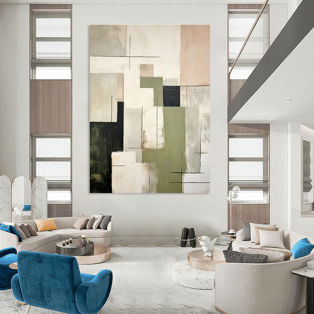 Modern Geometric Art for Corporate Lobby & Urban Loft DLZ0599