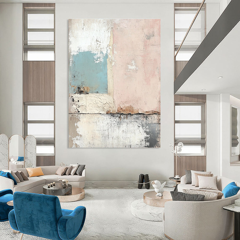 Pastel Textured Wall Abstract for Bohemian Living Room & Feminine - Inspired Boutique STSC657