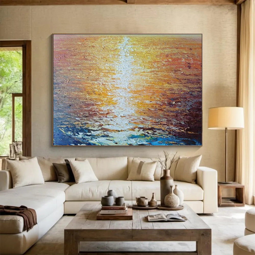 Glowing Sunset Strip Art for Romantic Yacht Club Dining DLZ3021