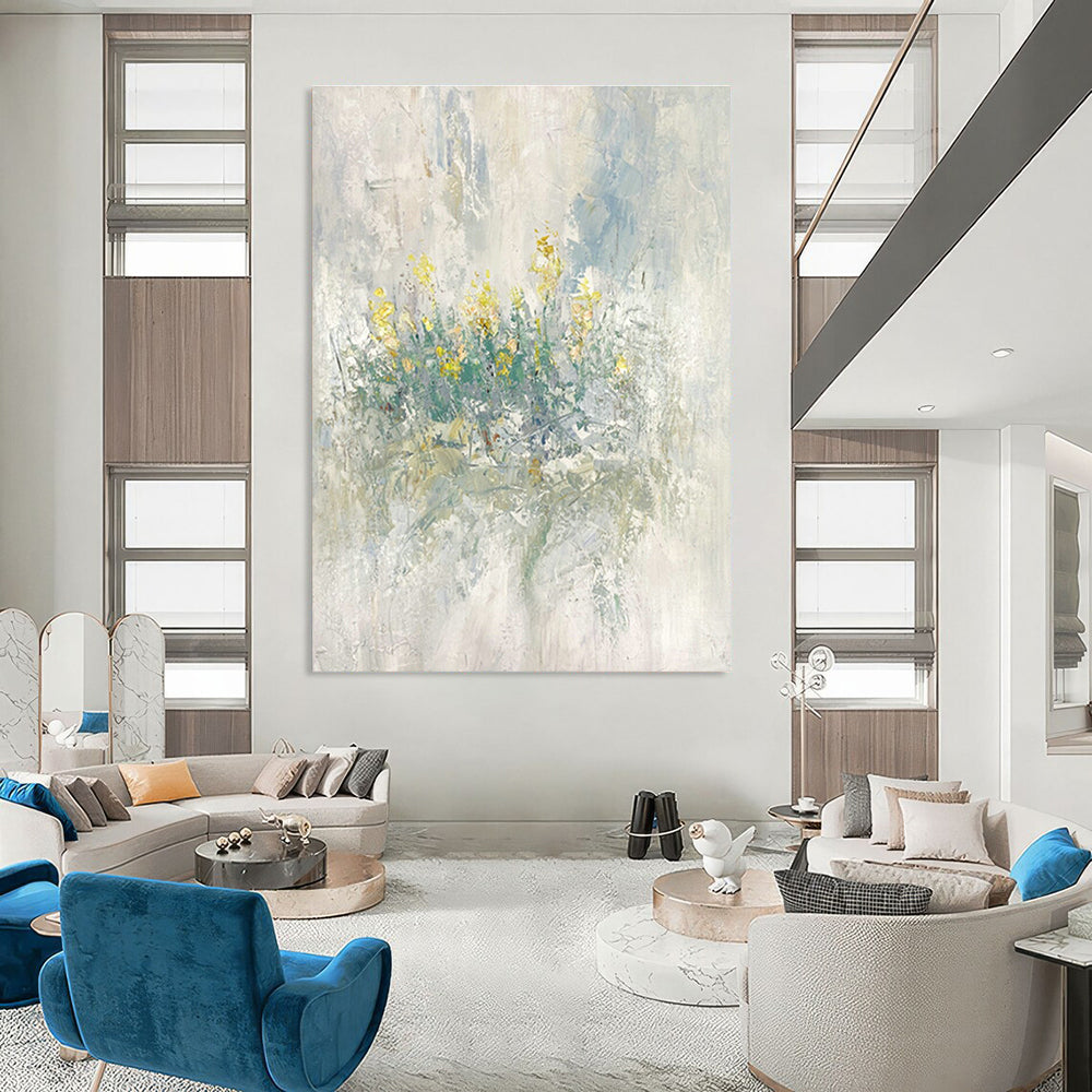 Light - Color Floral Abstract Art for Living Room & Bedroom DLZ0482