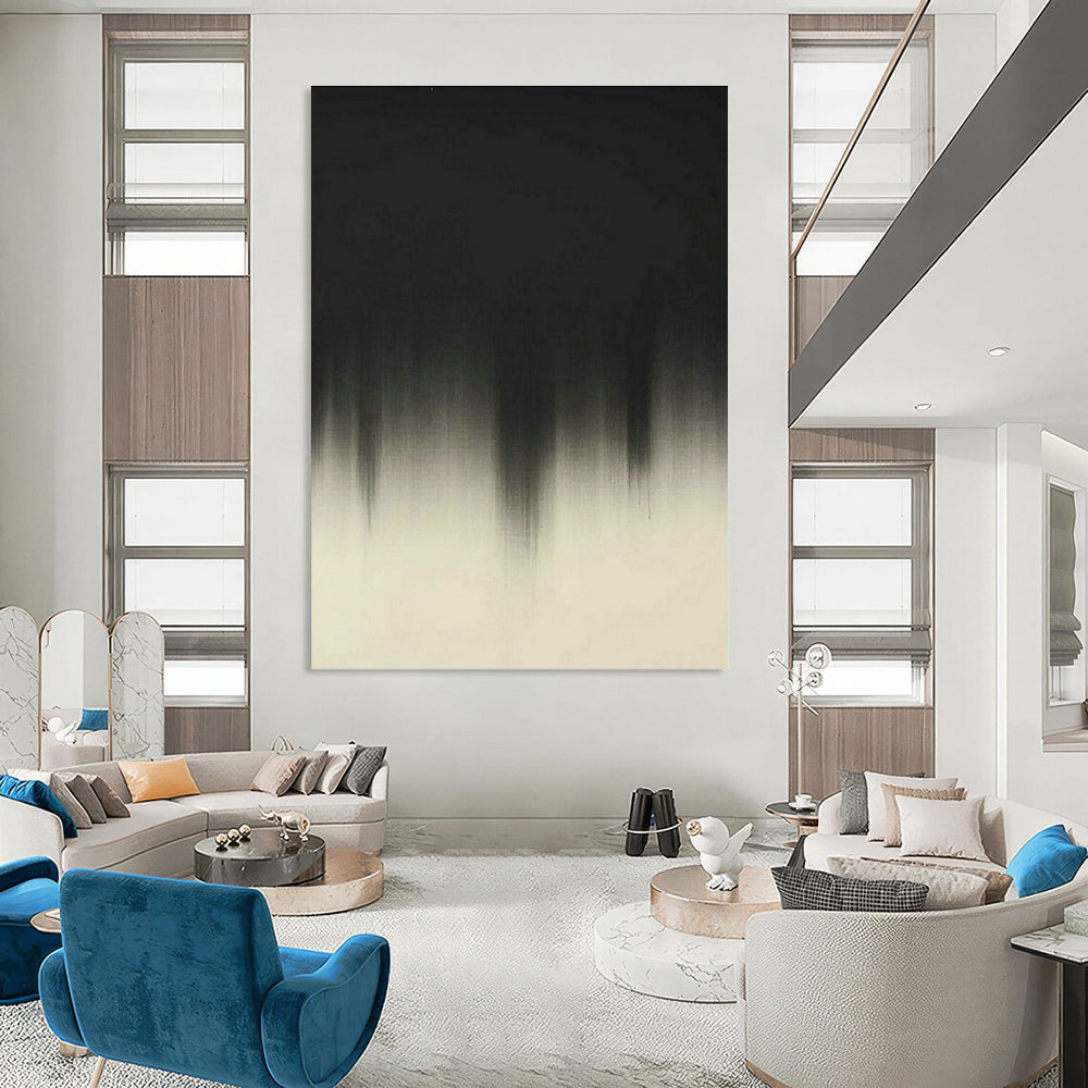 Black - White Gradient Abstract Art for Art Gallery Feature Walls DLZ0249
