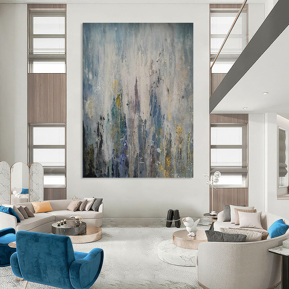 Rainy Gold - Sparkle Abstract for Art Deco - Inspired Bar & Luxe Hotel Lobby DLZ0884