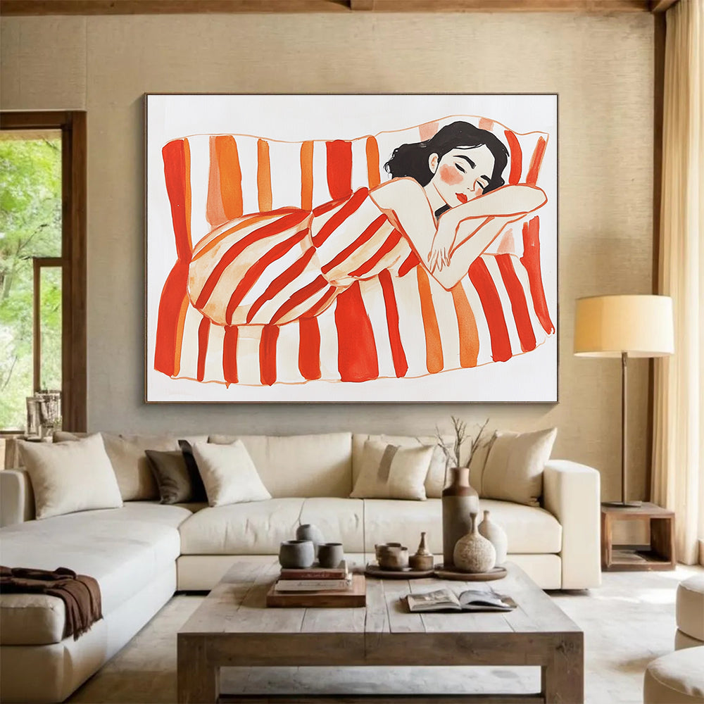 Cozy Figurative Art for Bedroom & Boutique Hotel SC573