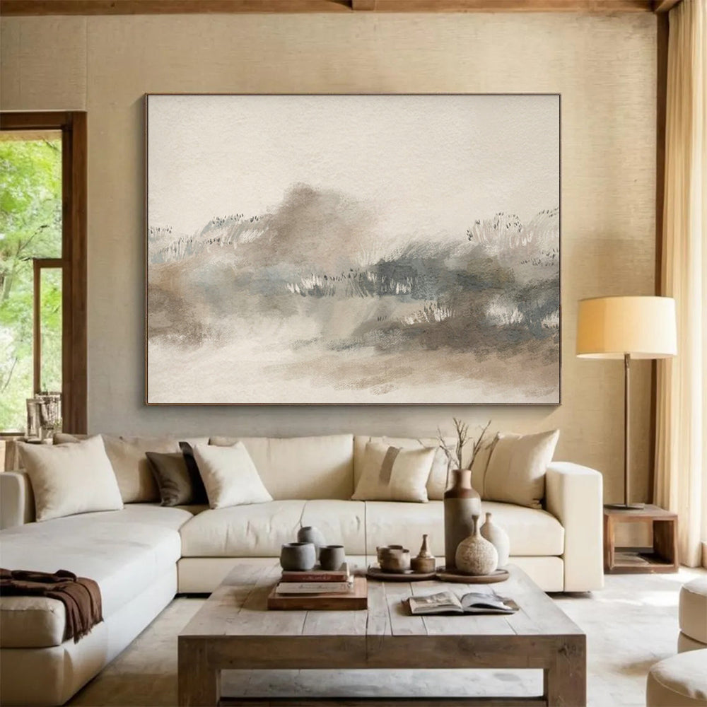 Soft - Color Landscape Abstract Art for Zen - Inspired Home Offices DLZ2628