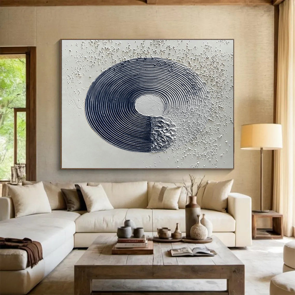 Circular Texture Relief Art for Modern Art Gallery Sculpture Corners DLZ2595