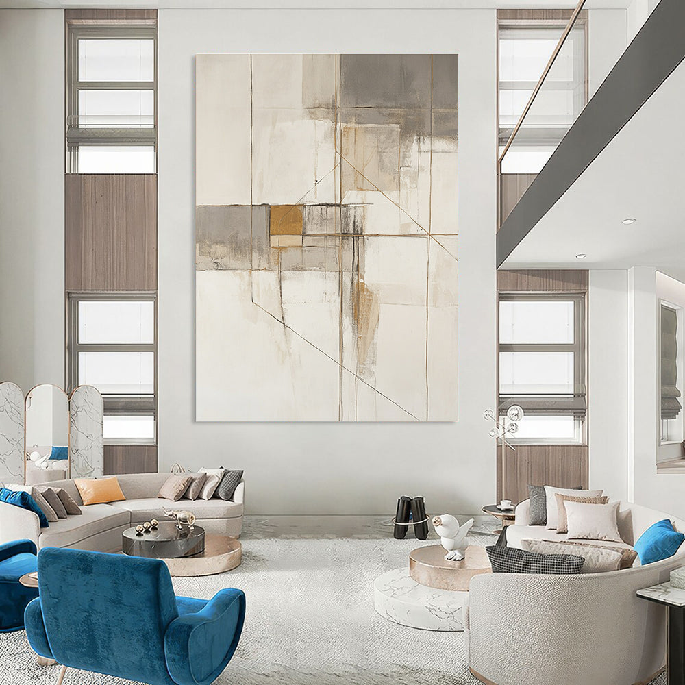 Minimalist Geometric Abstract for Modern Office & Scandinavian Home STSC620