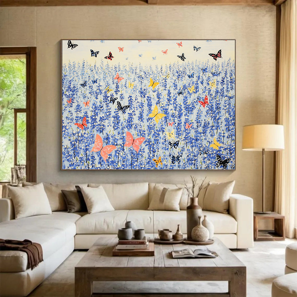 Butterfly Field Art for Serene Garden Room & Children’s Playroom SC463