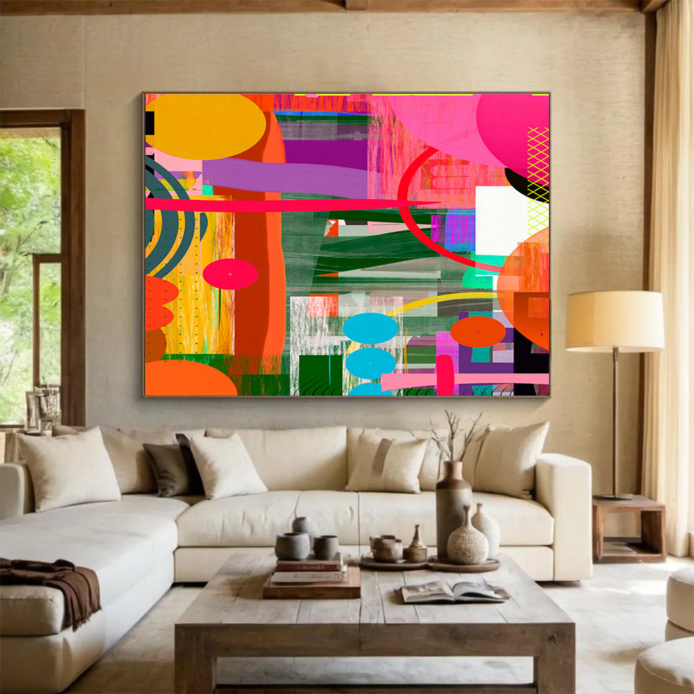 Colorful Geometric Abstract for Creative Playrooms DLZ2466