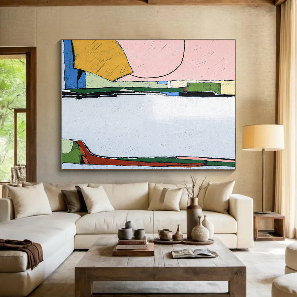 Color - Block Abstract Art for Creative Studio Lounge DLZ2925