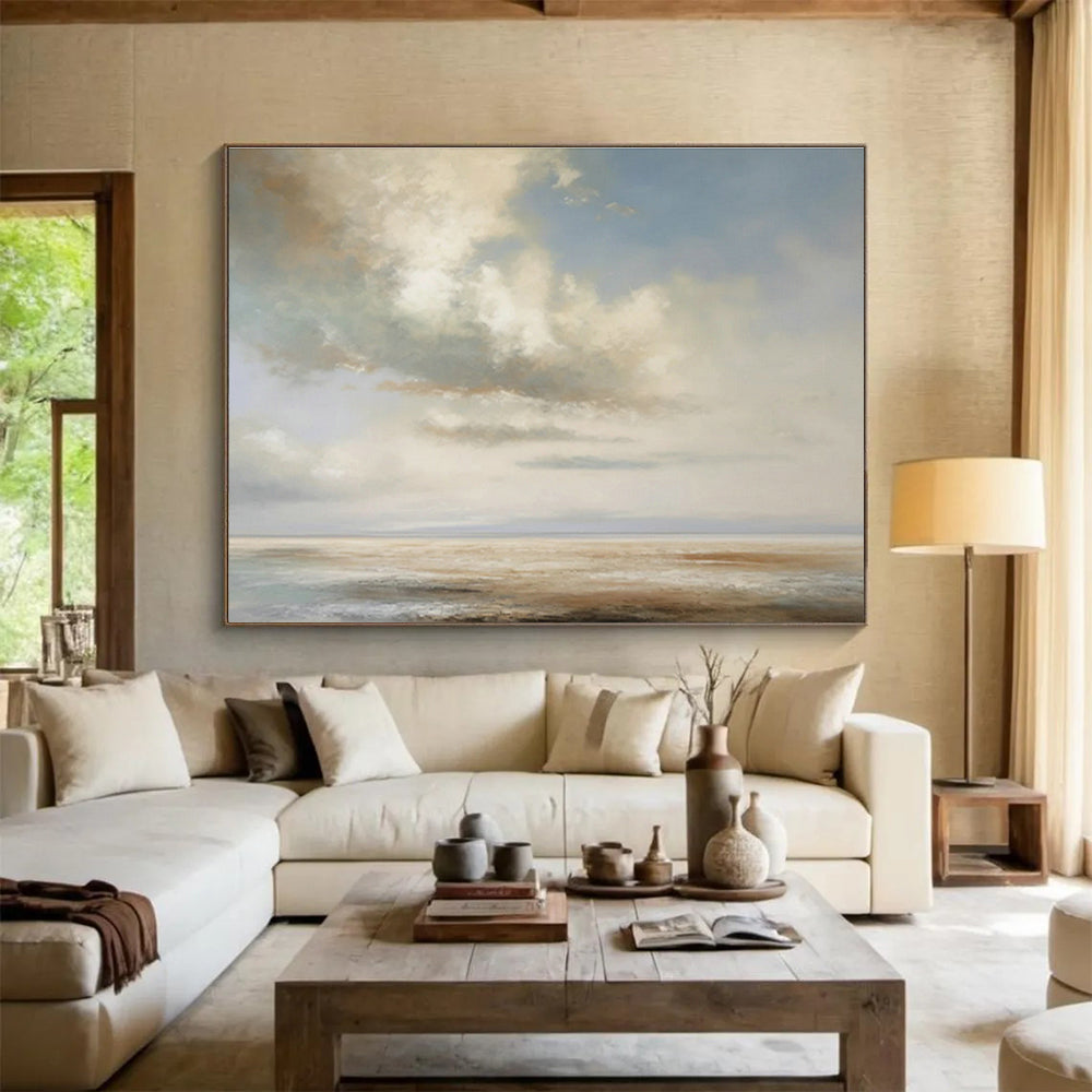 Light - Colored Seaside Abstract Art for Bright Coastal Home DLZ2718