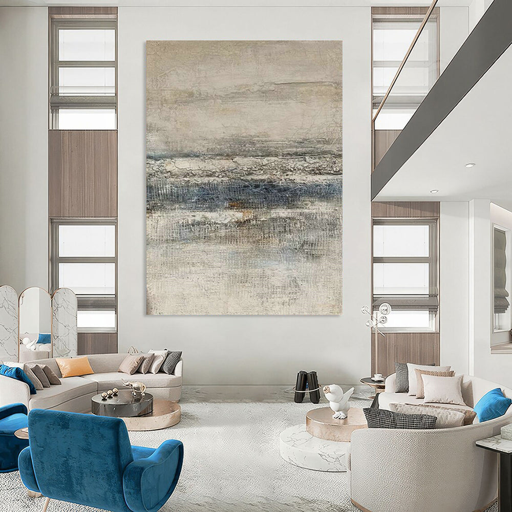 Gray - Toned Abstract Landscape for Luxury Hotel Lounge Spaces DLZ0181
