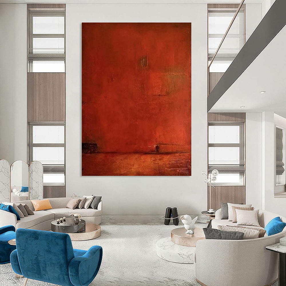 Red Textured Art for Wine Cellar Tasting Room & Romantic Dinner Venue DLZ1498