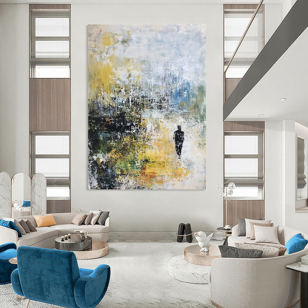Figure in Colorful Landscape for Inspirational Office & Art - Themed Home STSC237