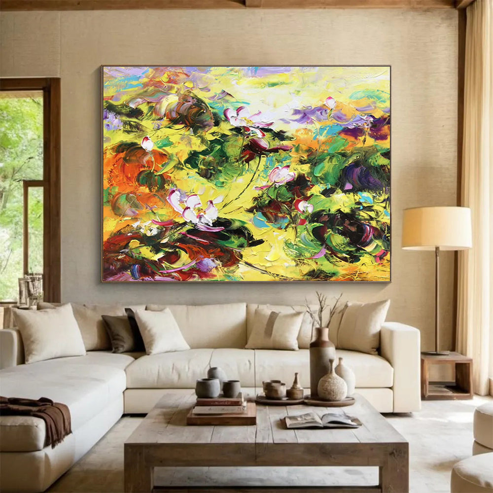 Clashing Color Lotuses Art for Avant - Garde Asian Gallery DLZ3019