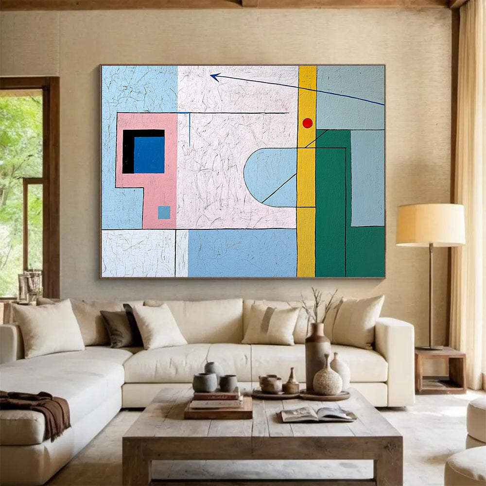 Geometric Line and Shape Art for Architectural Studio & Minimalist Café SC491