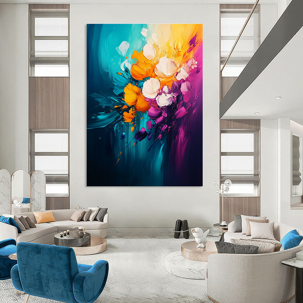 Vivid Flower Bouquet Art for Dining Room & Garden House STSC051