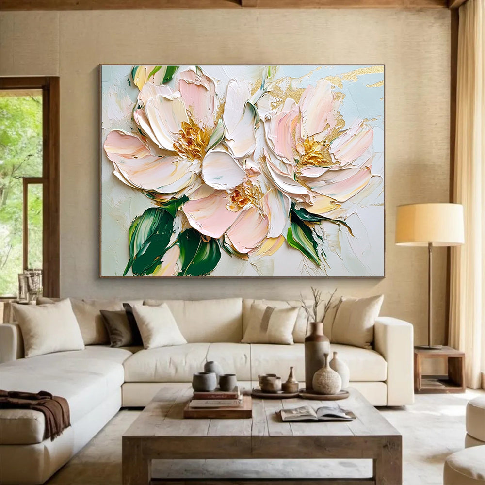 3D Pink Flowers Art for Wedding Venue & Feminine Boudoir SC123