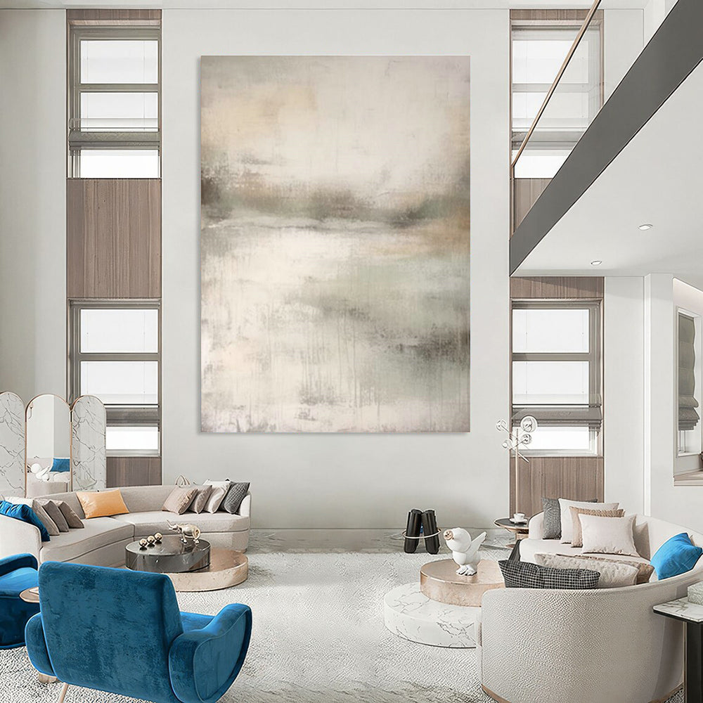 Light - Toned Abstract Art for Beach House & Sunlit Conservatory DLZ2368