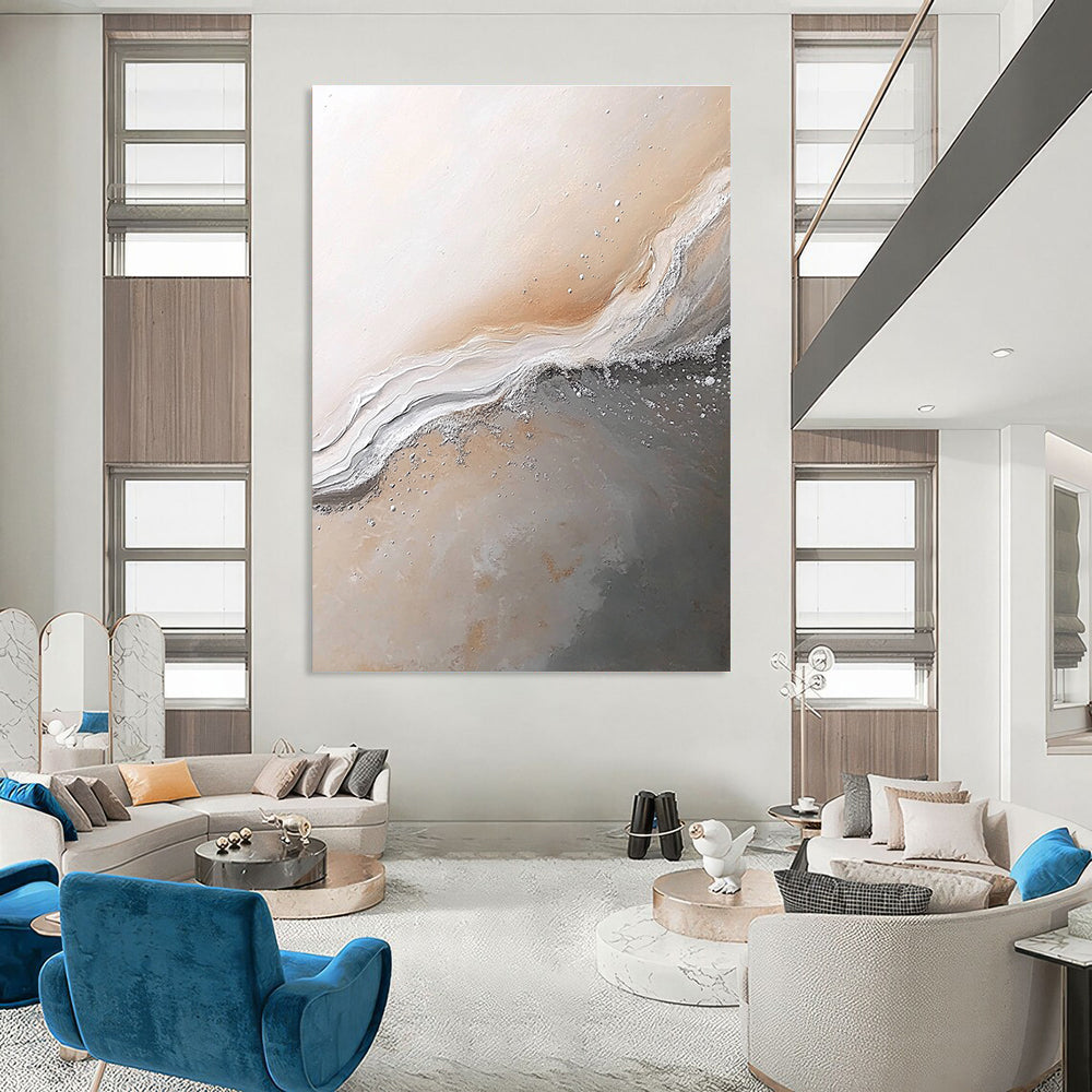 Serene Abstract Art for Scandinavian Bedroom & Coastal Café STSC014