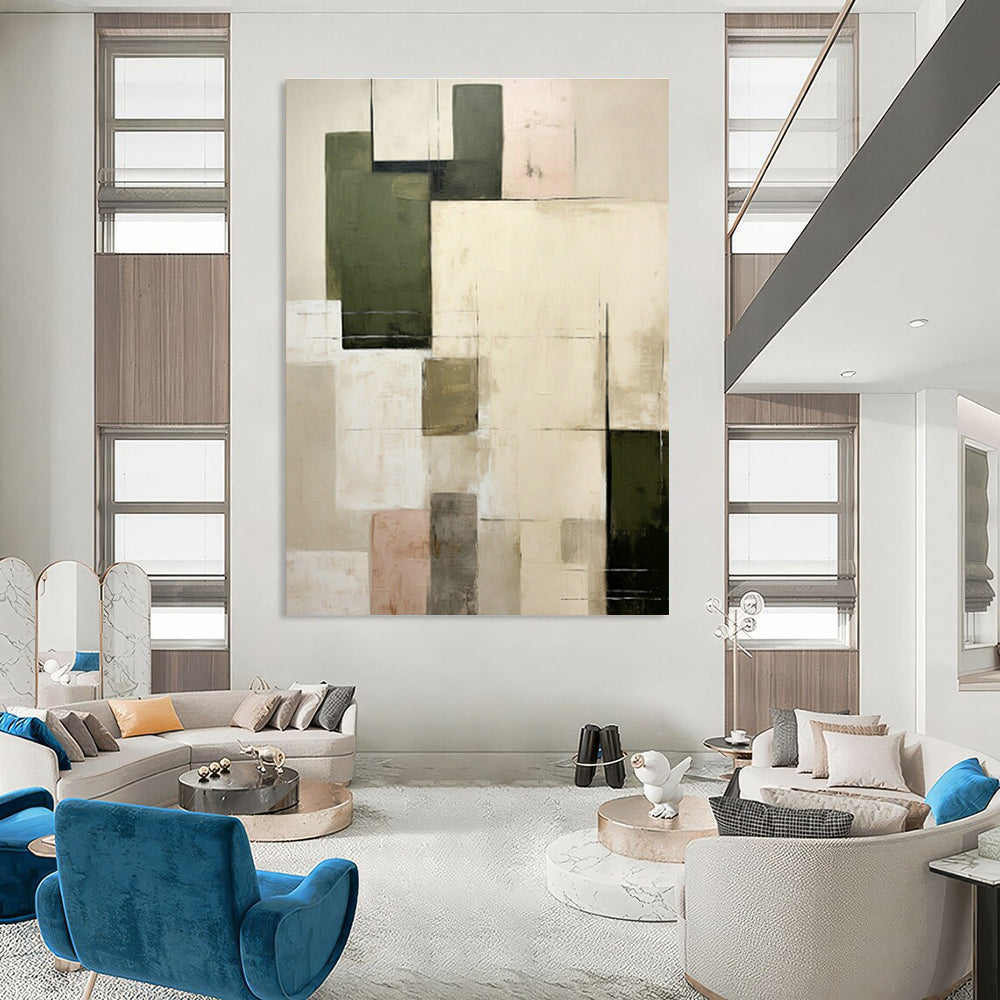 Earth - Toned Geometric Art for Rustic Home & Design Studio DLZ0596