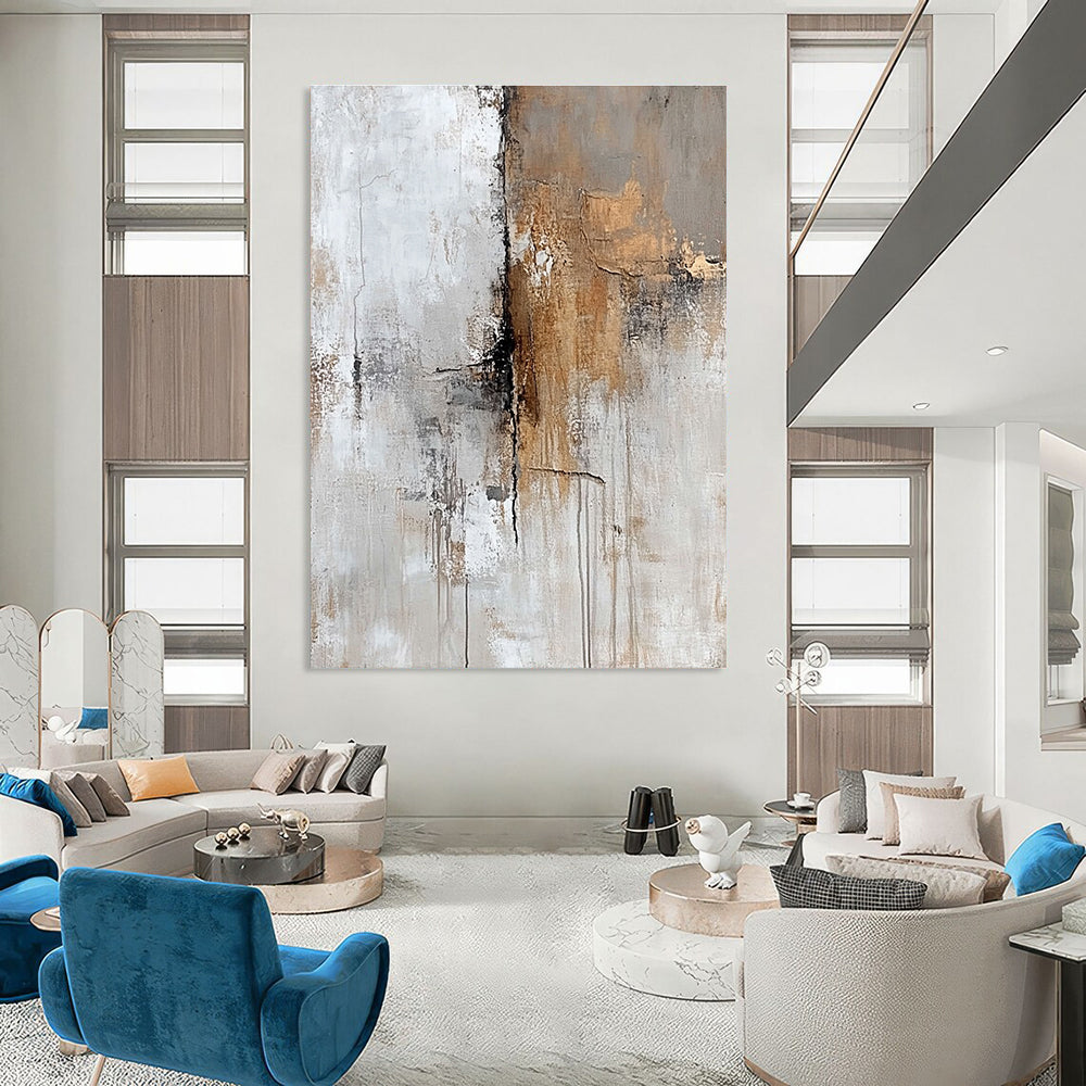 Textured Gray and Brown Abstract for Industrial - Chic Loft & Minimalist Gallery STSC591