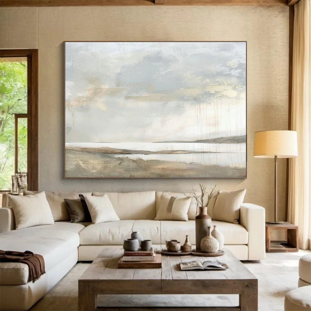 Light - Color Landscape Abstract Art for Minimalist Living Room Walls DLZ2633