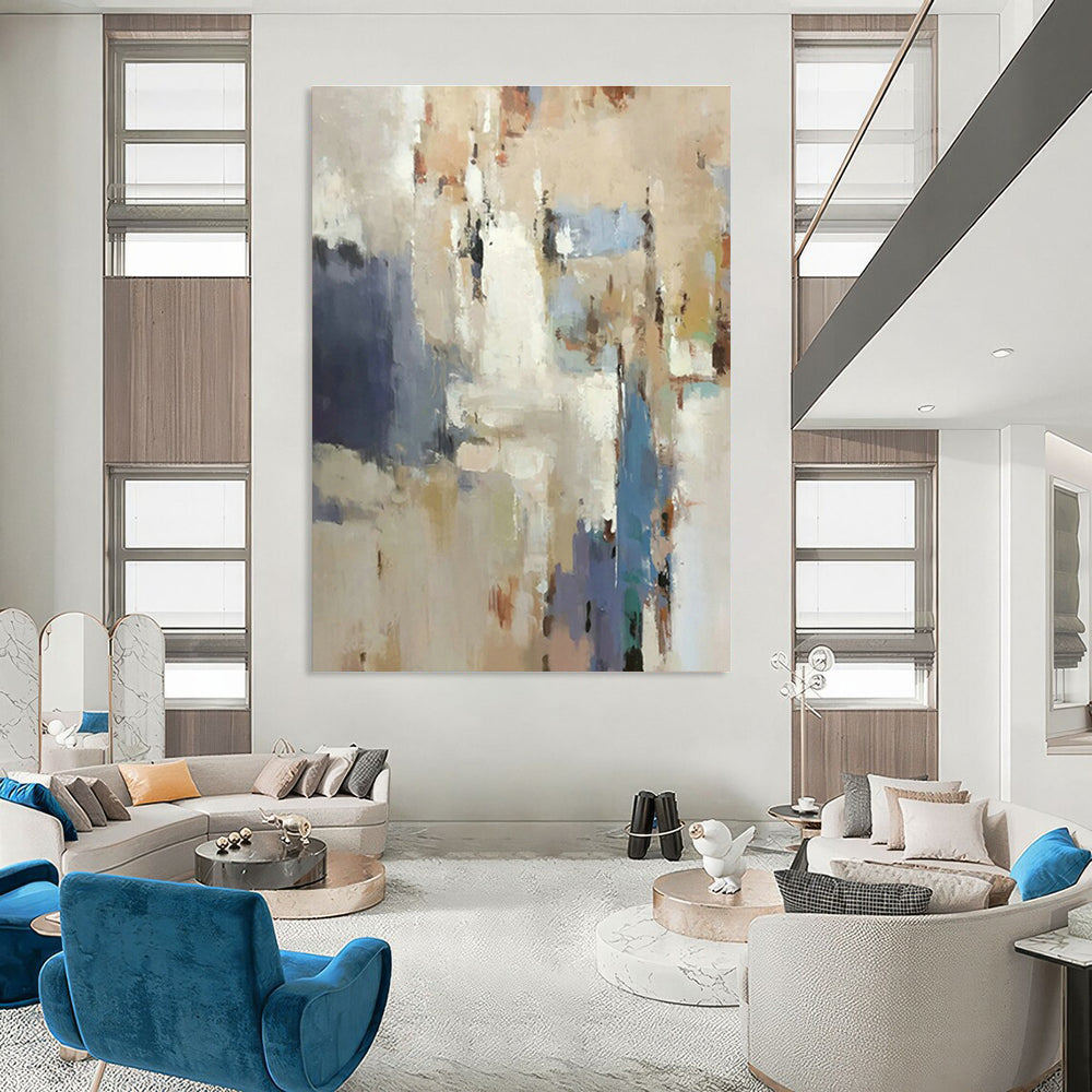 Soft - Toned Abstract Art for Living Room & Study DLZ0501
